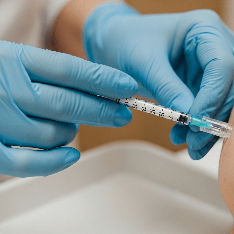 Lekarz Lea Clinic przygotowuje śródskórne iniekcje toksyny botulinowej na blizny potrądzikowe pacjentki, gabinet dermatologiczny Kraków