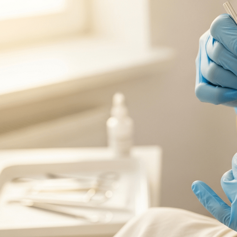 Lekarz Lea Clinic aplikuje Profhilo w protokole BAP na twarz pacjentki 45+, gabinet medyczny Kraków